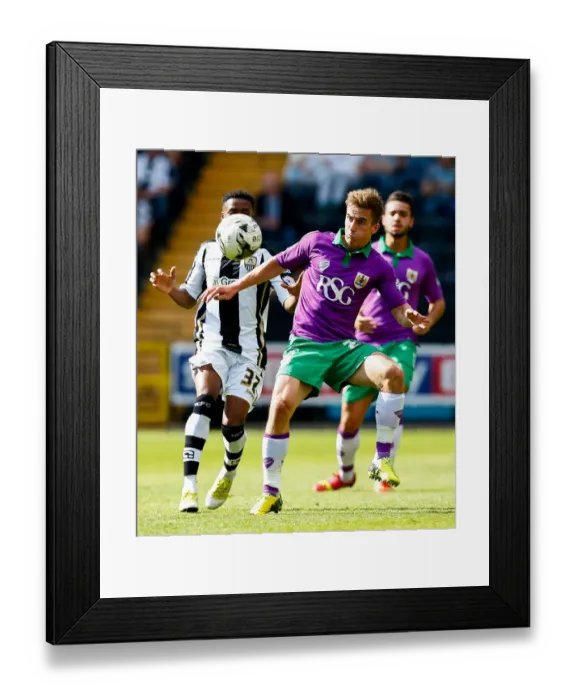 Framed Print : Joe Bryan vs Reece Brown: Intense Moment in Notts County vs Bristol City Football Match, 2014 Framed Print : Joe Bryan vs Reece Brown: Intense Moment in Notts County vs Bristol City Football Match, 2014