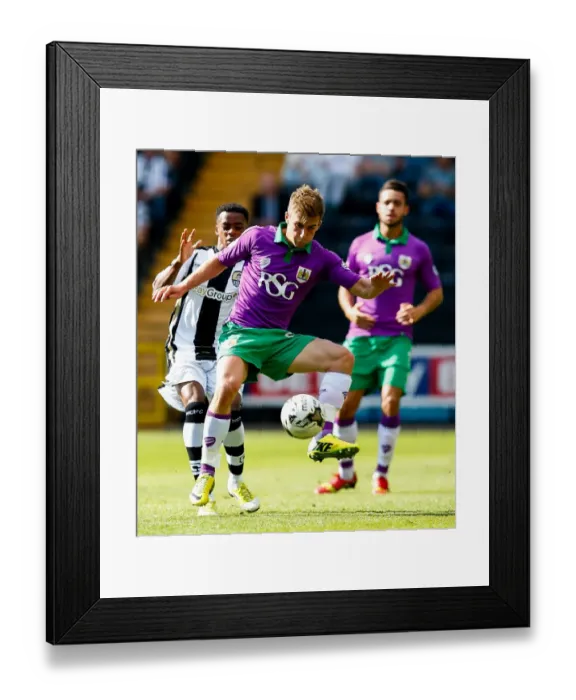 Framed Print : Joe Bryan vs Reece Brown: Intense Rivalry in Notts County vs Bristol City Football Match, 2014 Framed Print : Joe Bryan vs Reece Brown: Intense Rivalry in Notts County vs Bristol City Football Match, 2014