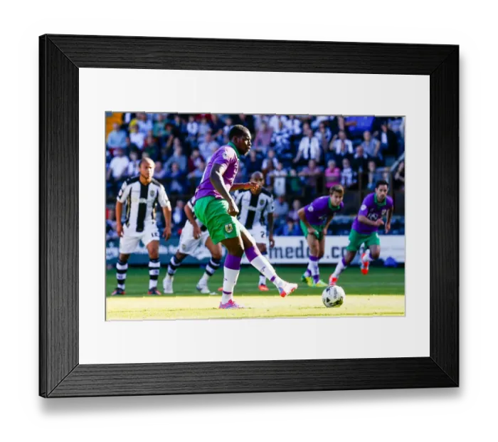 Framed Print : Dramatic Late Penalty: Jay Emmanuel-Thomas Scores for Bristol City against Notts County in Sky Bet League 1 (31 / 04 / 2014) Framed Print : Dramatic Late Penalty: Jay Emmanuel-Thomas Scores for Bristol City against Notts County in Sky Bet League 1 (31 / 04 / 2014)