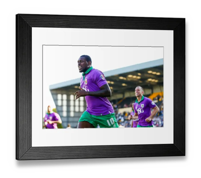 Framed Print : Dramatic Last-Minute Penalty: Jay Emmanuel-Thomas Saves the Day for Bristol City against Notts County