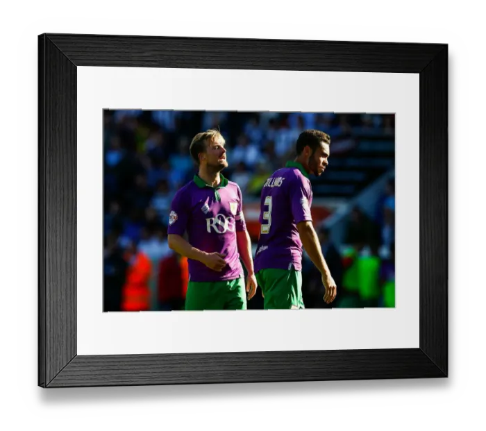 Framed Print : Bristol City Footballers Wade Elliott and Derrick Williams Watching the Action at Notts County's Meadow Lane, 2014 Framed Print : Bristol City Footballers Wade Elliott and Derrick Williams Watching the Action at Notts County's Meadow Lane, 2014