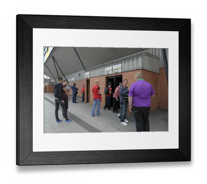 Framed Print : Away Fans Entering Meadow Lane: Notts County vs. Bristol City, Sky Bet League One (31.08.2014)
