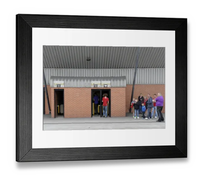 Framed Print : Bristol City Fans Entering Meadow Lane for Notts County Match, 2014