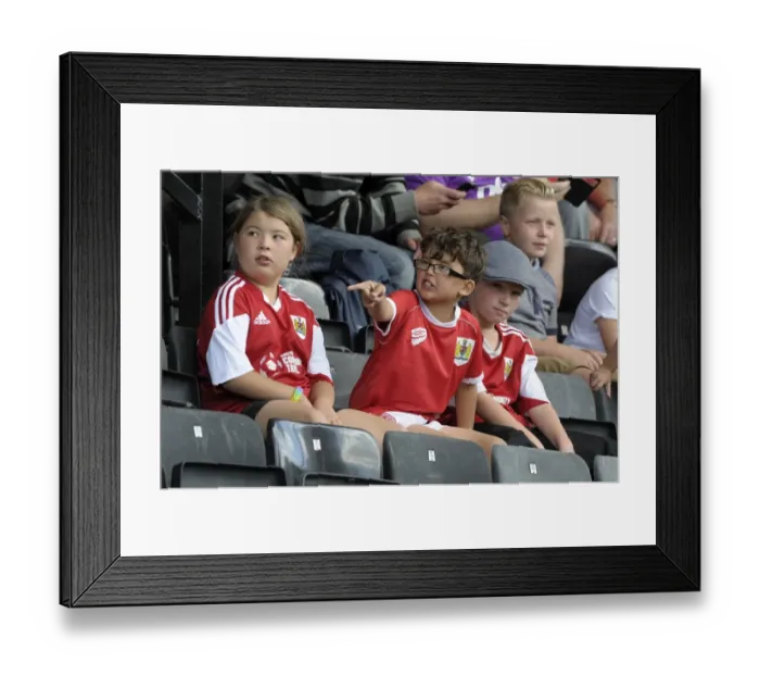 Framed Print : Bristol City Fans Cheering Loudly at Notts County's Meadow Lane (August 2014)