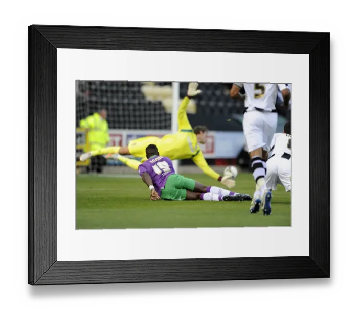 Framed Print : Kieran Agard's Shot: Notts County vs. Bristol City, Sky Bet League One (August 2014) Framed Print : Kieran Agard's Shot: Notts County vs. Bristol City, Sky Bet League One (August 2014)