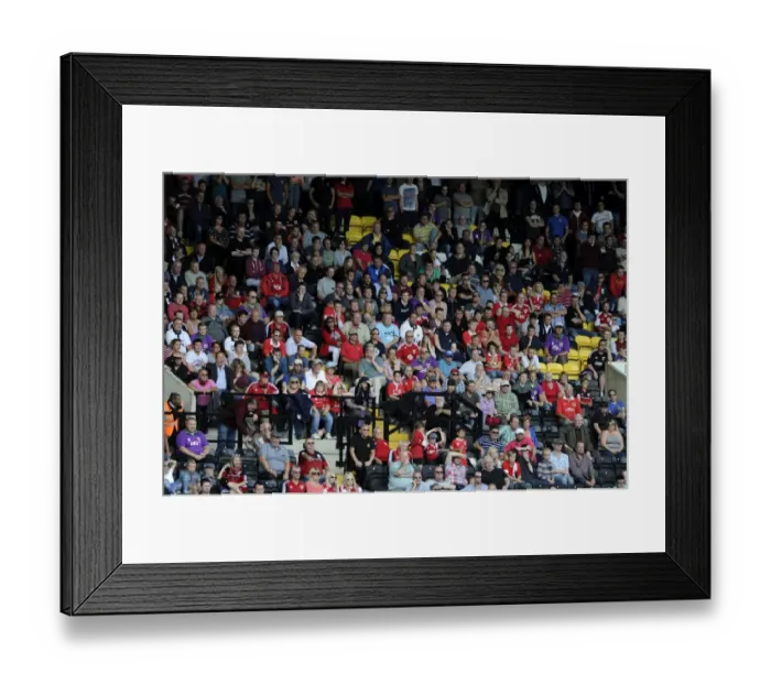 Framed Print : Bristol City Fans in Full Force at Nottingham's Meadow Lane (August 2014)