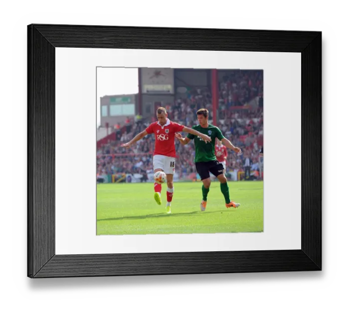 Framed Print : Intense Rivalry on the Pitch: Wilbraham vs Canavan in Bristol City vs Scunthorpe United Football Clash Framed Print : Intense Rivalry on the Pitch: Wilbraham vs Canavan in Bristol City vs Scunthorpe United Football Clash