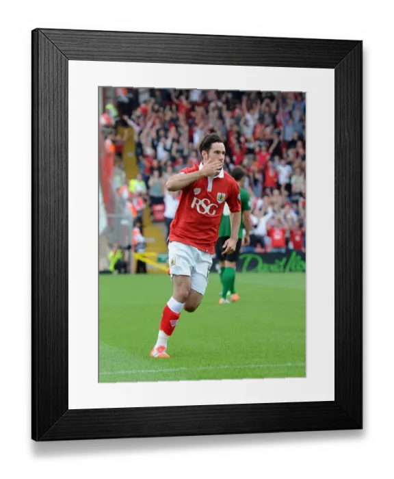 Framed Print : Thrilling Moment: Greg Cunningham Scores for Bristol City in Sky Bet League One