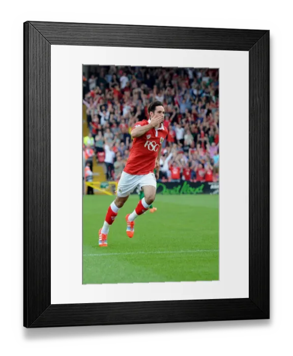 Framed Print : Thrilling Moment: Greg Cunningham Scores for Bristol City against Scunthorpe United Framed Print : Thrilling Moment: Greg Cunningham Scores for Bristol City against Scunthorpe United