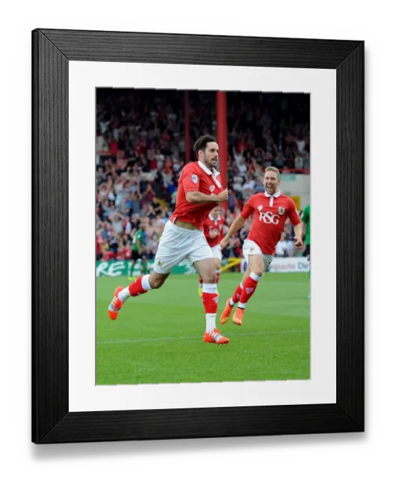 Framed Print : Thrilling Moment: Greg Cunningham Scores for Bristol City Framed Print : Thrilling Moment: Greg Cunningham Scores for Bristol City