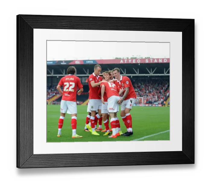 Framed Print : Thrilling Goal Celebration: Greg Cunningham and Bristol City Team Mates Framed Print : Thrilling Goal Celebration: Greg Cunningham and Bristol City Team Mates