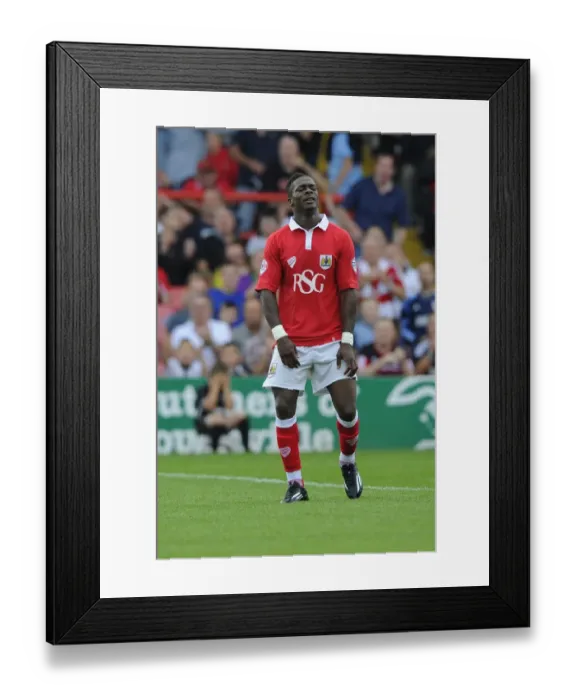 Framed Print : Bristol City's Kieran Agard in Action against Scunthorpe United, September 6, 2014 - Sky Bet League One Football Match at Ashton Gate Framed Print : Bristol City's Kieran Agard in Action against Scunthorpe United, September 6, 2014 - Sky Bet League One Football Match at Ashton Gate