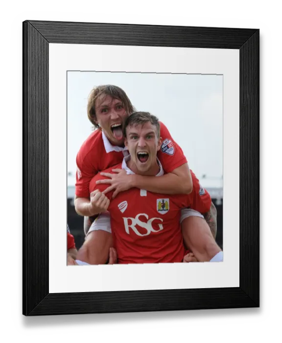 Framed Print : Aden Flint and Luke Ayling Celebrate Goal: Bristol City vs Scunthorpe United, Sky Bet League One, Ashton Gate Framed Print : Aden Flint and Luke Ayling Celebrate Goal: Bristol City vs Scunthorpe United, Sky Bet League One, Ashton Gate