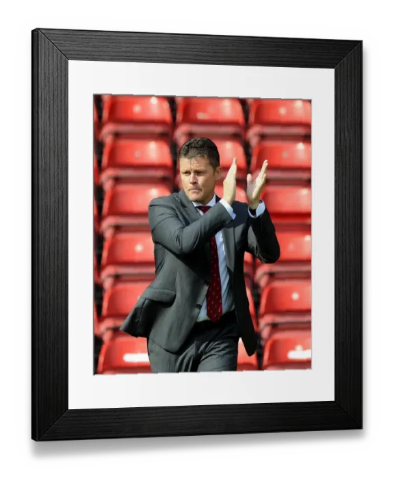 Framed Print : Steve Cotterill Leads Bristol City in Sky Bet League One Match Against Scunthorpe United