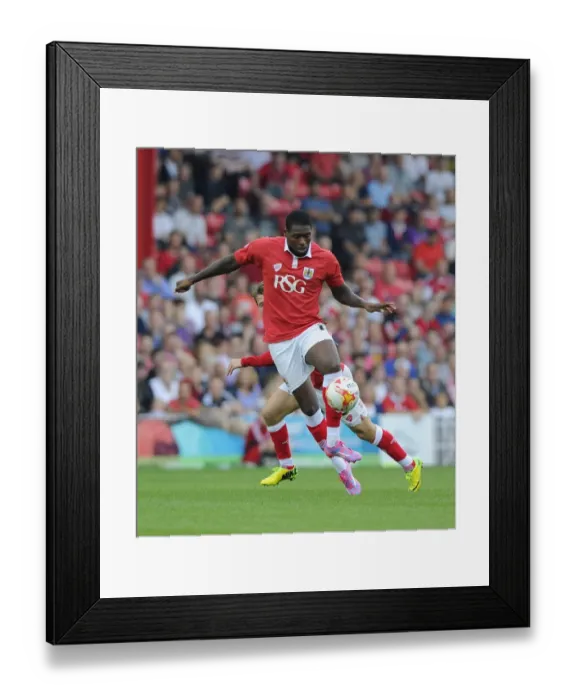 Framed Print : Bristol City's Jay Emmanuel-Thomas Shines in Sky Bet League One Clash Against Scunthorpe United, September 6, 2014 - Football Action Image