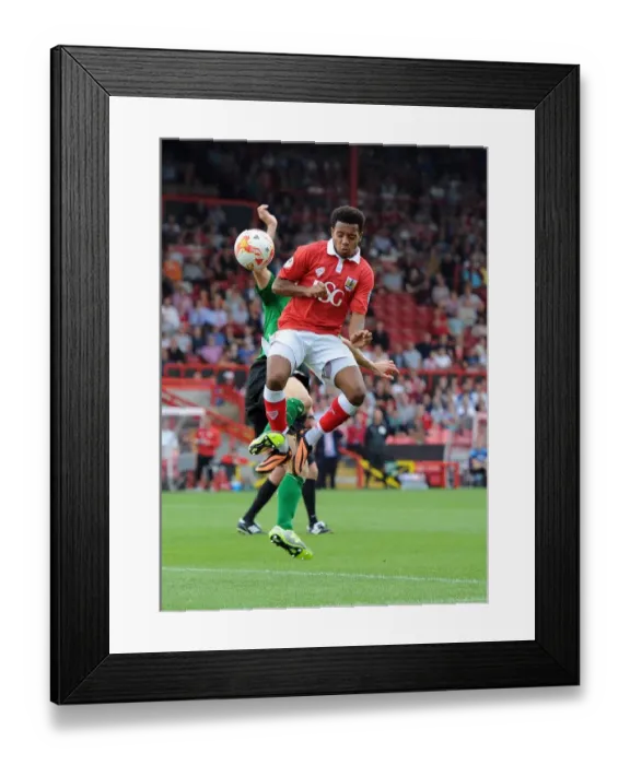 Framed Print : Intense Football Rivalry: Korey Smith vs. Andy Dawson at Ashton Gate