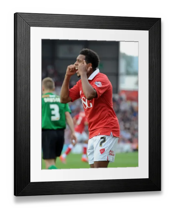 Framed Print : Korey Smith in Action: Bristol City vs Scunthorpe United, September 6, 2014