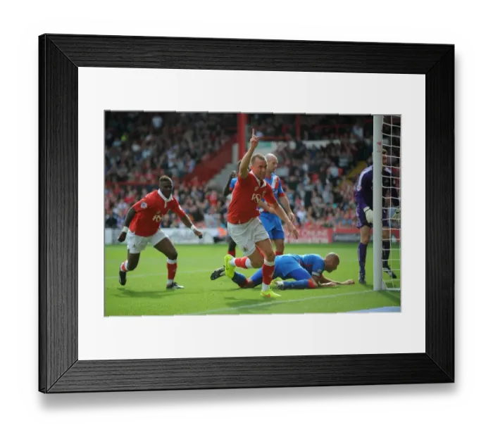 Framed Print : Aaron Wilbraham's Goal Celebration: Bristol City vs Doncaster Rovers, Sky Bet League One, September 13, 2014