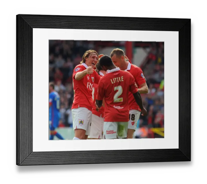 Framed Print : Bristol City Celebrates Mark Little's Goal Against Doncaster Rovers, Sky Bet League One, Ashton Gate Framed Print : Bristol City Celebrates Mark Little's Goal Against Doncaster Rovers, Sky Bet League One, Ashton Gate