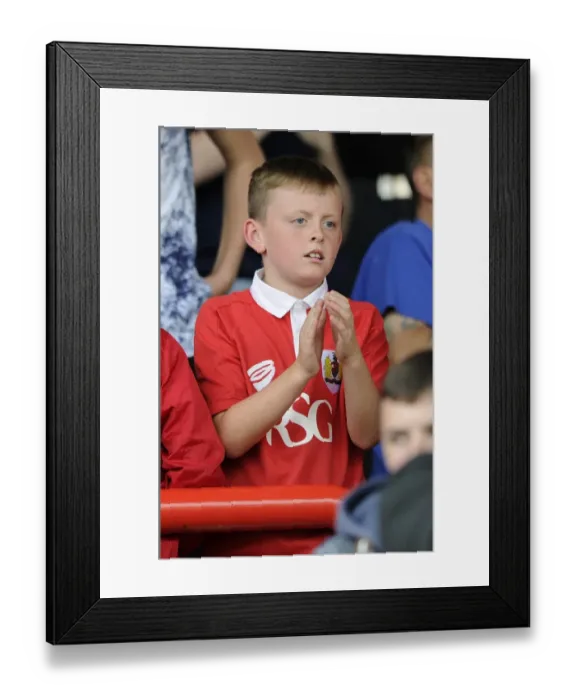 Framed Print : Passionate Bristol City Fan at Ashton Gate during Sky Bet League One Match against Doncaster Rovers - September 13, 2014