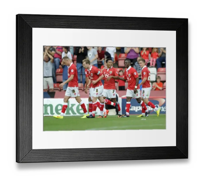 Framed Print : Bristol City Celebrates: Agard's Goal vs Doncaster Rovers, September 13, 2014 Framed Print : Bristol City Celebrates: Agard's Goal vs Doncaster Rovers, September 13, 2014