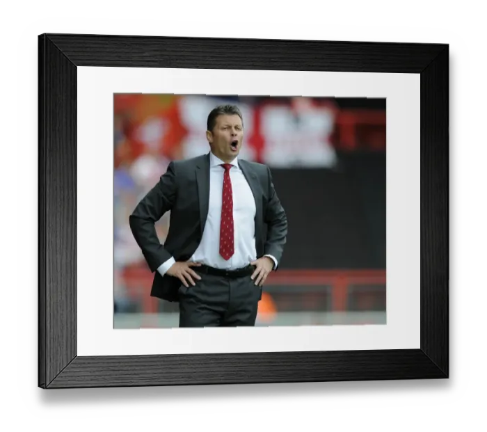 Framed Print : Steve Cotterill Leads Bristol City Against Doncaster Rovers in Sky Bet League One at Ashton Gate, September 13, 2014