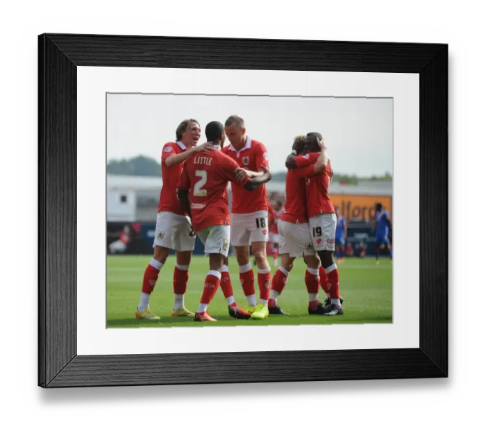 Framed Print : Bristol City's Mark Little: Thrilling Goal Celebration vs Doncaster Rovers in Sky Bet League One Framed Print : Bristol City's Mark Little: Thrilling Goal Celebration vs Doncaster Rovers in Sky Bet League One