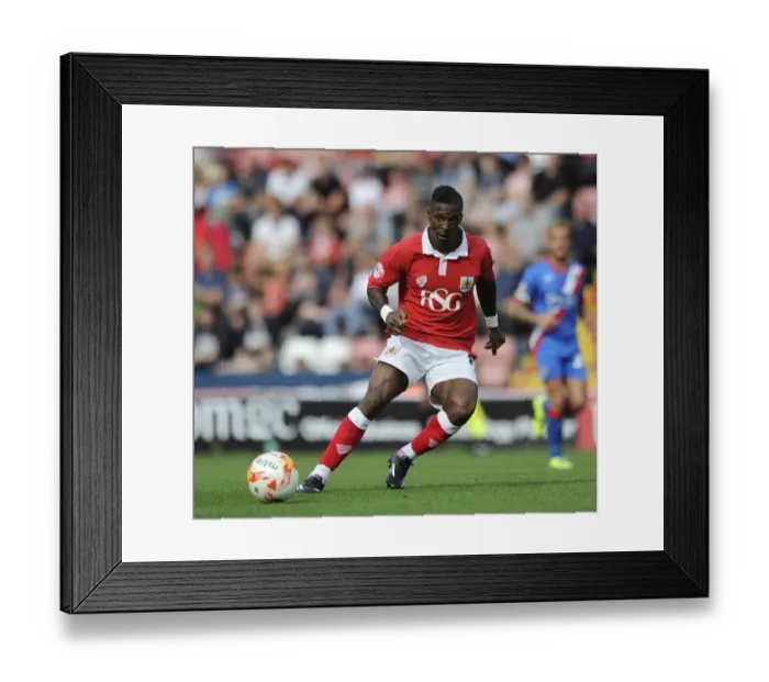Framed Print : Bristol City's Kieran Agard in Action Against Doncaster Rovers, September 13, 2014