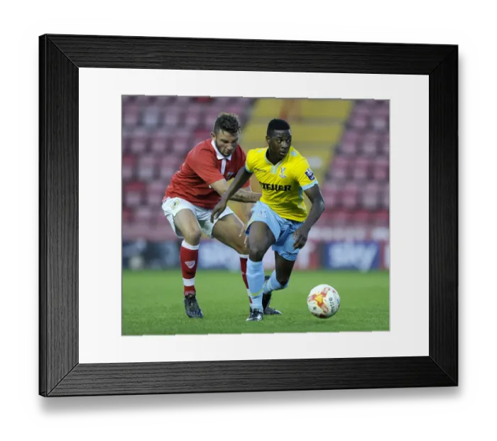 Framed Print : Bristol City U21s vs Crystal Palace U21s: Jack Alexander Closes In on Sullay Kaikai Framed Print : Bristol City U21s vs Crystal Palace U21s: Jack Alexander Closes In on Sullay Kaikai