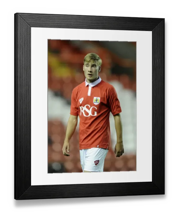 Framed Print : Bristol City's Ben Withey in Action against Crystal Palace U21s at Ashton Gate (September 15, 2014)