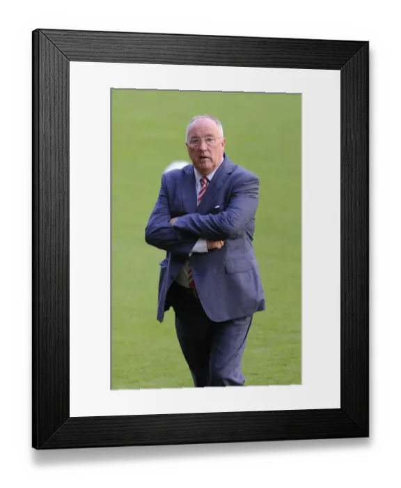 Framed Print : Keith Burt, Bristol City's Director of Football, at Port Vale's Vale Park during Sky Bet League One match against Bristol City on September 16, 2014