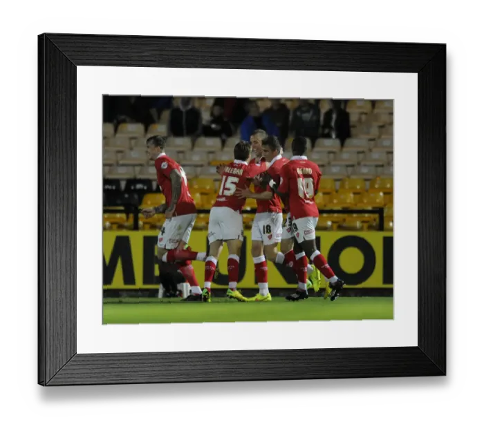 Framed Print : Bristol City Celebrates: Wilbraham's Goal Against Port Vale (September 16, 2014) Framed Print : Bristol City Celebrates: Wilbraham's Goal Against Port Vale (September 16, 2014)