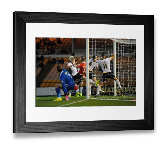 Framed Print : Aaron Wilbraham Scores for Bristol City against Port Vale at Vale Park, 2014 Framed Print : Aaron Wilbraham Scores for Bristol City against Port Vale at Vale Park, 2014