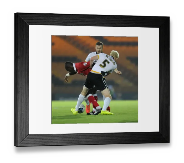 Framed Print : Intense Rivalry: Agard vs McGivern's Battle for Ball Possession, Port Vale vs Bristol City Football Match (September 16, 2014) Framed Print : Intense Rivalry: Agard vs McGivern's Battle for Ball Possession, Port Vale vs Bristol City Football Match (September 16, 2014)