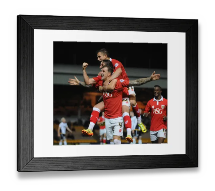 Framed Print : Aden Flint's Euphoric Goal Celebration: Port Vale vs. Bristol City (September 16, 2014) Framed Print : Aden Flint's Euphoric Goal Celebration: Port Vale vs. Bristol City (September 16, 2014)