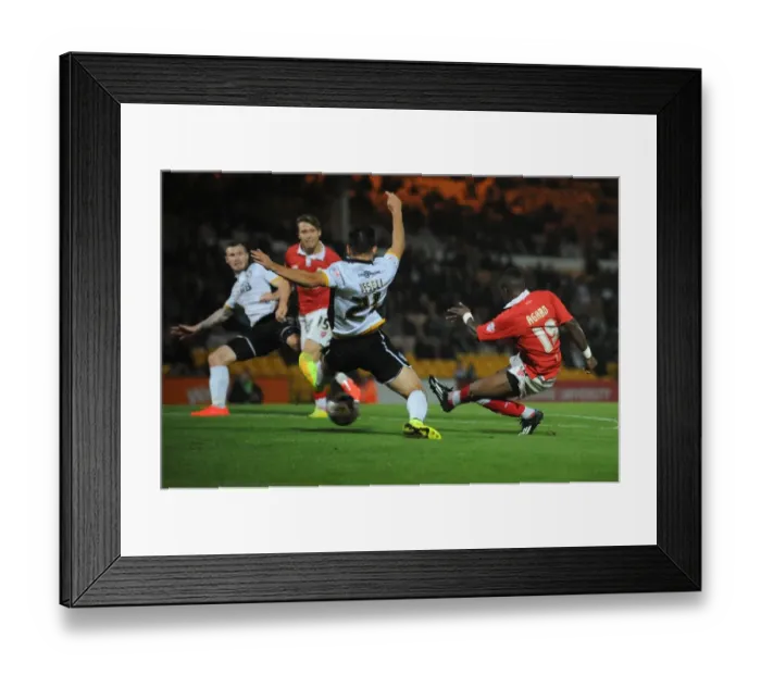 Framed Print : Kieran Agard's Shot: Port Vale vs. Bristol City Football Rivalry Framed Print : Kieran Agard's Shot: Port Vale vs. Bristol City Football Rivalry