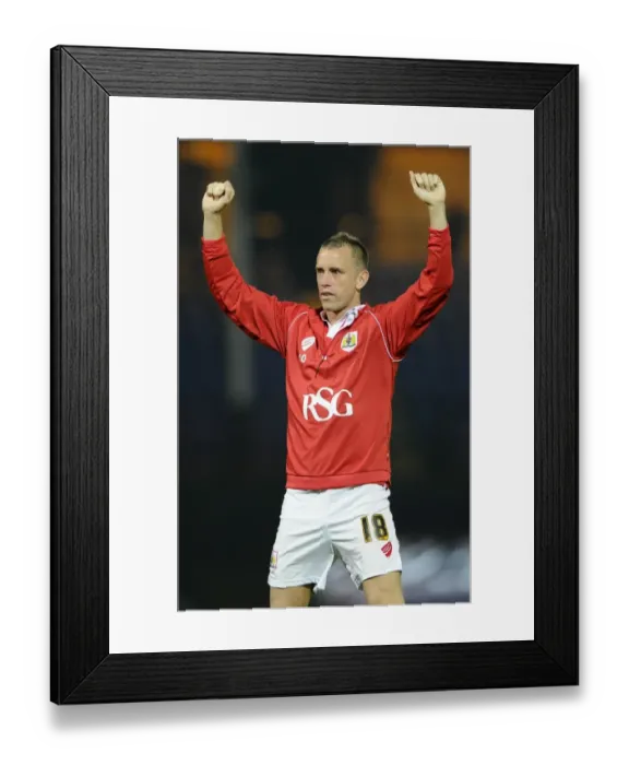Framed Print : Aaron Wilbraham's Double: Bristol City Celebrates Win Over Port Vale Framed Print : Aaron Wilbraham's Double: Bristol City Celebrates Win Over Port Vale