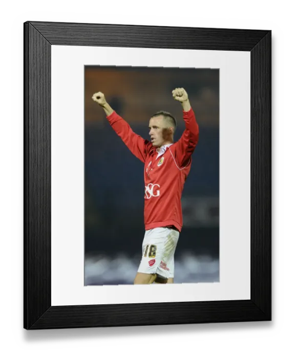Framed Print : Aaron Wilbraham's Double Strikes: Bristol City Secures Win Over Port Vale