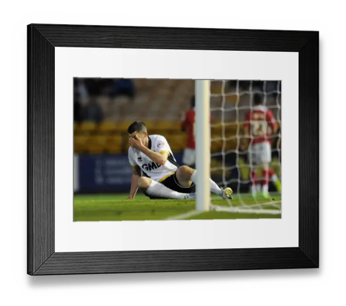 Framed Print : Dejected Port Vale Defender Richard Duffy After 0-3 Loss to Bristol City