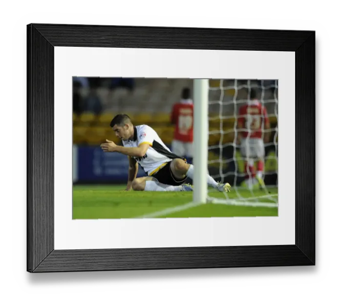 Framed Print : Dejected Port Vale's Richard Duffy After 0-3 Defeat to Bristol City Framed Print : Dejected Port Vale's Richard Duffy After 0-3 Defeat to Bristol City