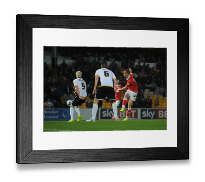 Framed Print : Aaron Wilbraham's Shot at Glory: Port Vale vs. Bristol City, Sky Bet League One Framed Print : Aaron Wilbraham's Shot at Glory: Port Vale vs. Bristol City, Sky Bet League One