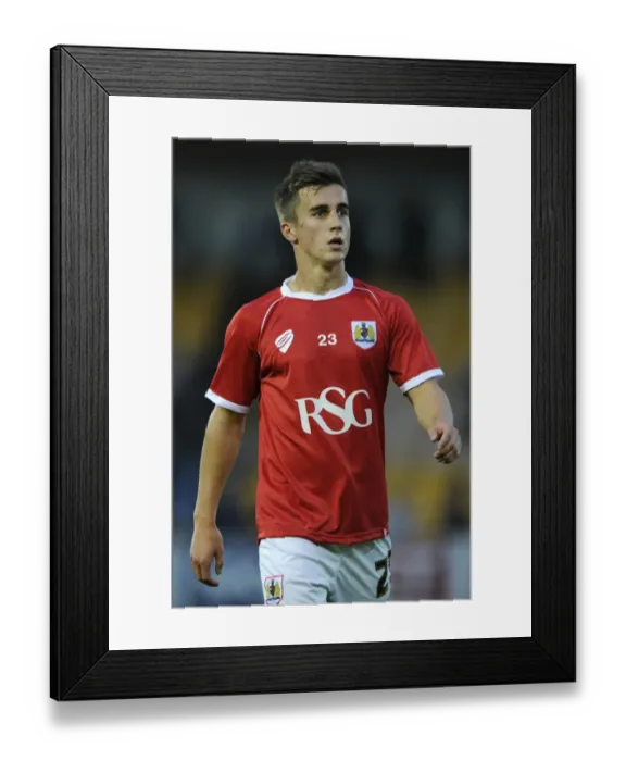 Framed Print : Bristol City's Joe Bryan in Action at Port Vale's Vale Park, September 16, 2014