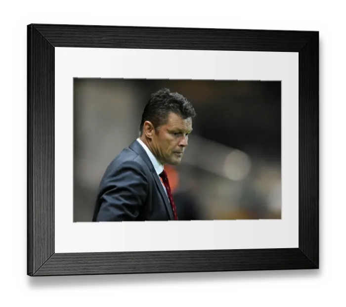 Framed Print : Steve Cotterill Leads Bristol City at Port Vale's Vale Park, Sky Bet League One, September 16, 2014