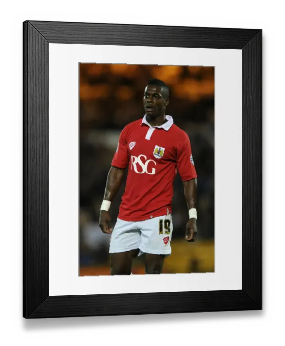Framed Print : Kieran Agard in Action: Port Vale vs. Bristol City, Sky Bet League One, September 16, 2014