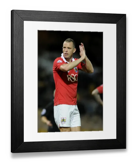 Framed Print : Aaron Wilbraham of Bristol City in Action at Port Vale's Vale Park, September 16, 2014