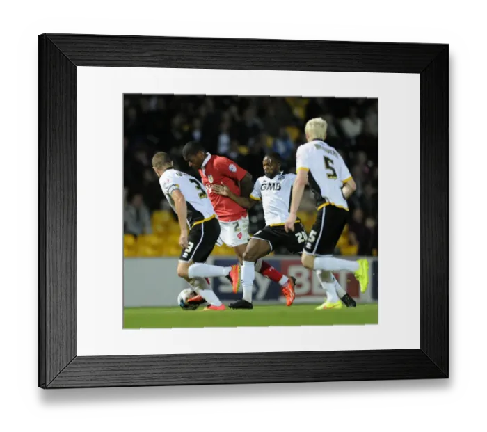 Framed Print : Mark Little of Bristol City in Action against Port Vale at Vale Park, September 16, 2014 Framed Print : Mark Little of Bristol City in Action against Port Vale at Vale Park, September 16, 2014
