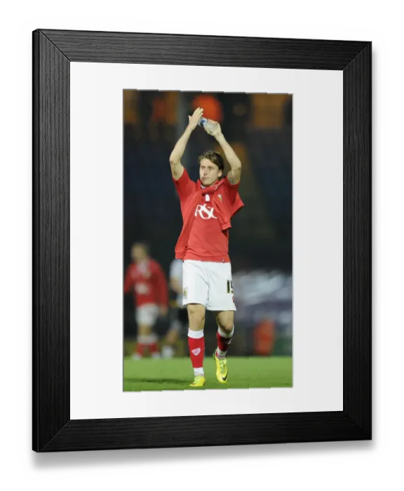 Framed Print : Bristol Citys Luke Freeman - Photo mandatory by-line: Dougie Allward / JMP -16 / 09 / 2014 - SPORT - FOOTBALL Framed Print : Bristol Citys Luke Freeman - Photo mandatory by-line: Dougie Allward / JMP -16 / 09 / 2014 - SPORT - FOOTBALL
