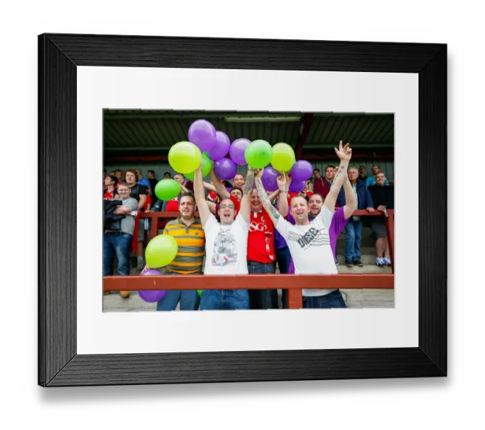 Framed Print : Bristol City Fans Gathered Before Fleetwood Town Match, 2014 Framed Print : Bristol City Fans Gathered Before Fleetwood Town Match, 2014