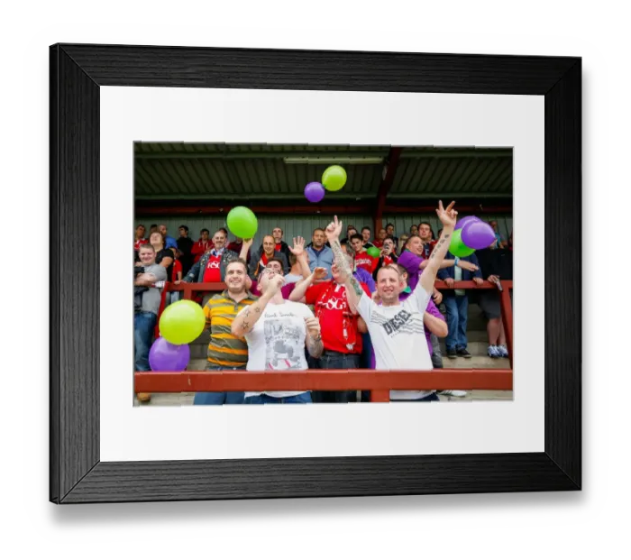 Framed Print : United Bristol City Fans Ahead of Fleetwood Showdown, 2014