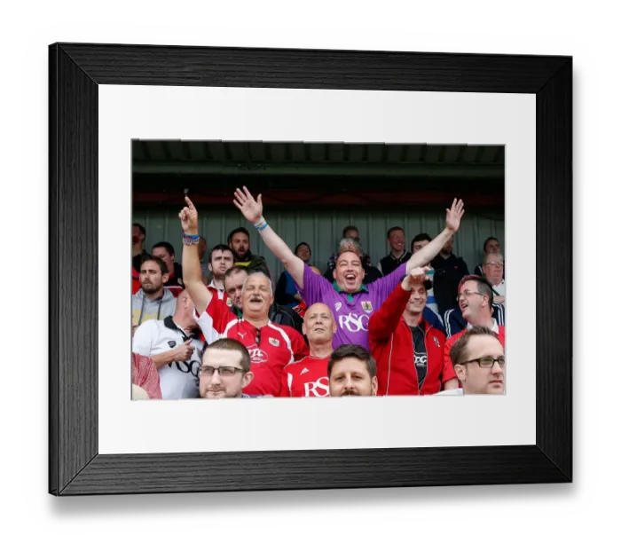 Framed Print : United Bristol City Fans Ready for Fleetwood Showdown, 2014 Framed Print : United Bristol City Fans Ready for Fleetwood Showdown, 2014